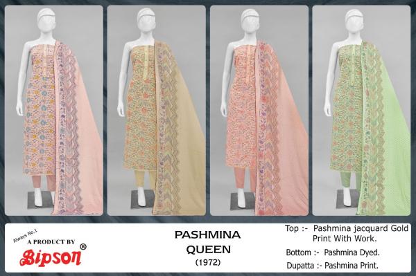 Bipson Pashmina Queen 1972 Designer Dress Material Collection